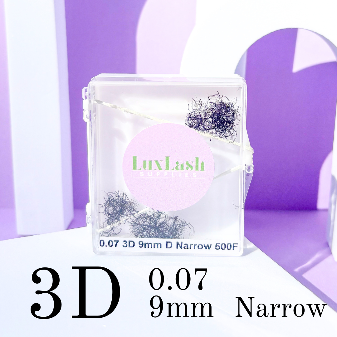 3D Promade Narrow Lashes | D curl | 0.07 | 500 fans | 9-14mm