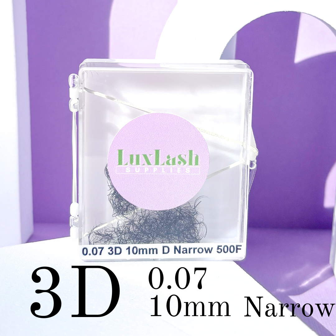 3D Promade Narrow Lashes | D curl | 0.07 | 500 fans | 9-14mm