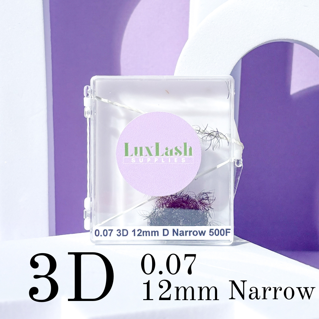 3D Promade Narrow Lashes | D curl | 0.07 | 500 fans | 9-14mm