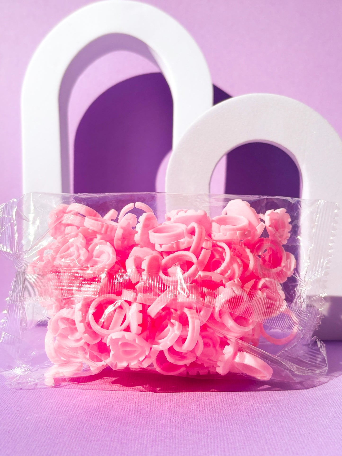 Glue Adhesive Ring Heart Shape 50pk