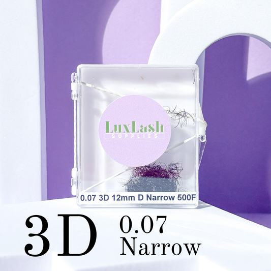 3D Promade Narrow Lashes | D curl | 0.07 | 500 fans | 9-14mm