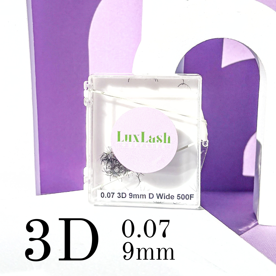 3D Promade Wide Lashes | D curl | 0.07 | 500 fans | 9 -14mm